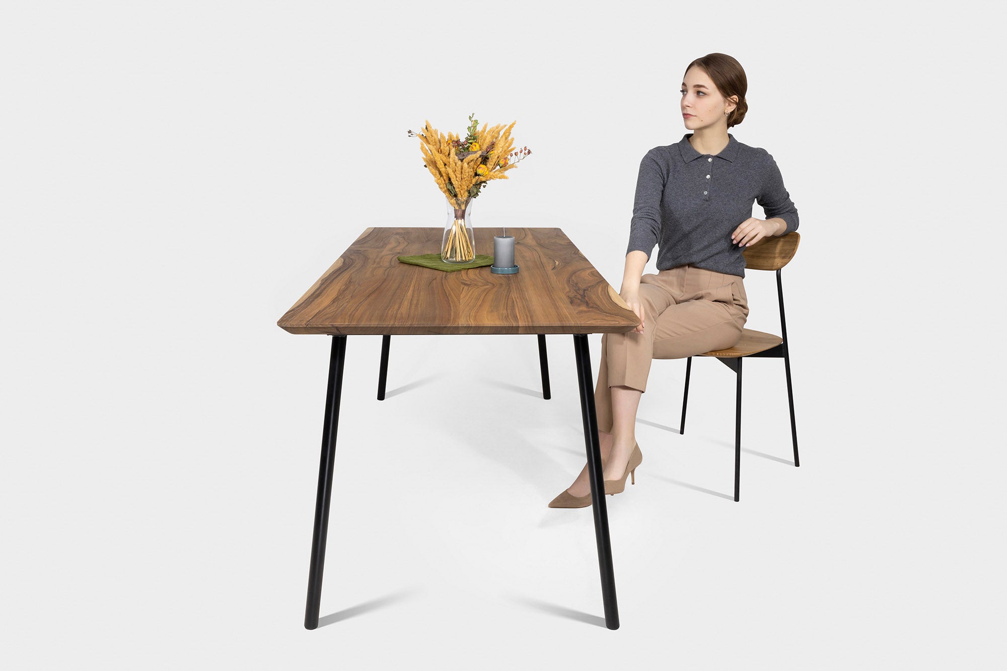 MARTA Walnut Extendable Dining Table