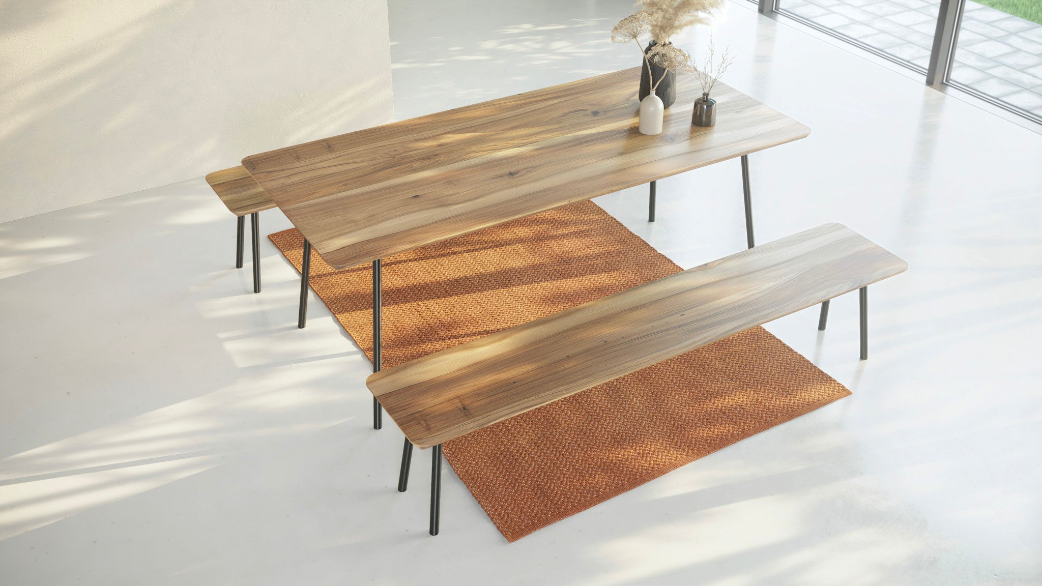 MARTA | Walnut Dining Bench