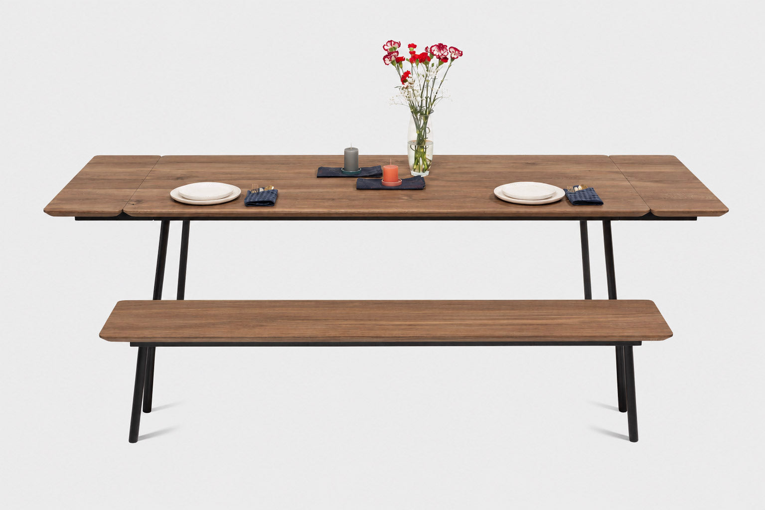 MARTA Walnut Extendable Dining Table
