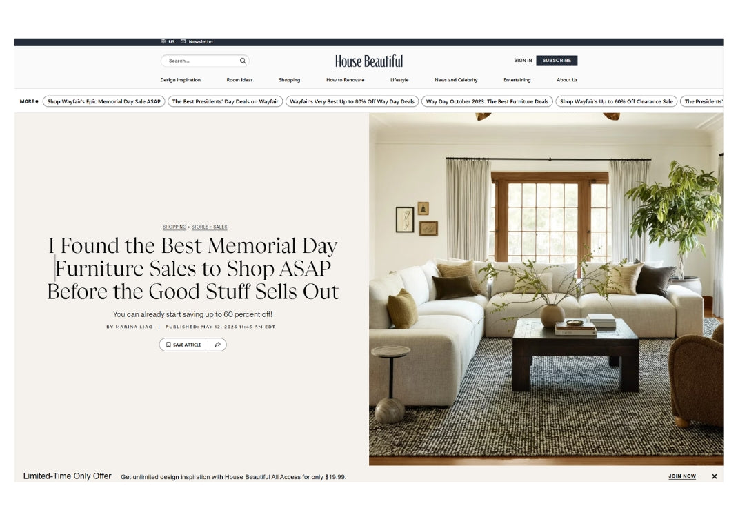 I Found the Best Memorial Day Furniture Sales to Shop ASAP Before the Good Stuff Sells Out